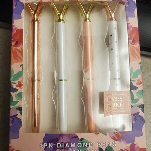 James Burke Collection Diamond Ballpoint Pen Set - Pack of 4 NWT